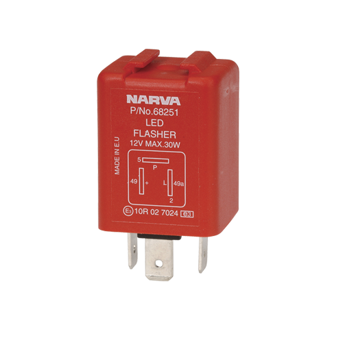 68251BL Narva 12 Volt 3 Pin L.E.D Electronic Flasher with Pilot