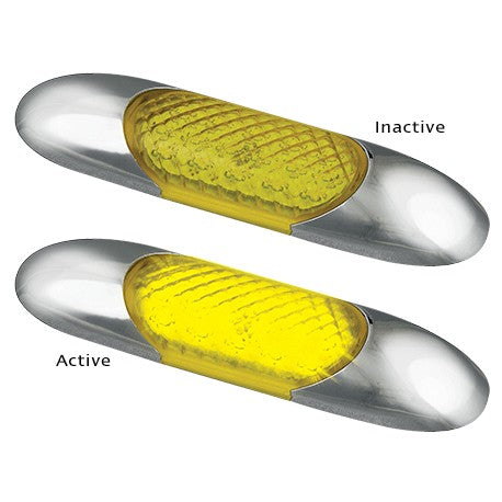 LED Autolamps 68Y 12 Volt Yellow Coloured Courtesy Lamp