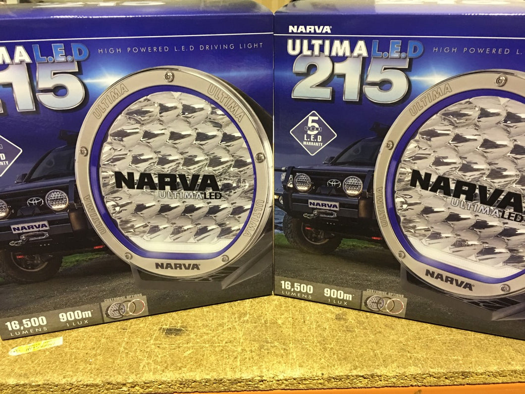 2 x NARVA ULTIMA 9 INCH 215MM LED DRIVING LIGHT LAMP 165W OFFROAD SPOTLIGHT 7174