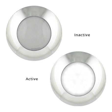 LED Autolamps 7530/OPAQUE 24 Volt Chrome Bezel and Opaque Lens Courtesy Lamp