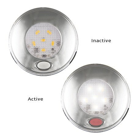 LED Autolamps 79CWR12 12 Volt Chrome Bezel Interior Courtesy Lamp