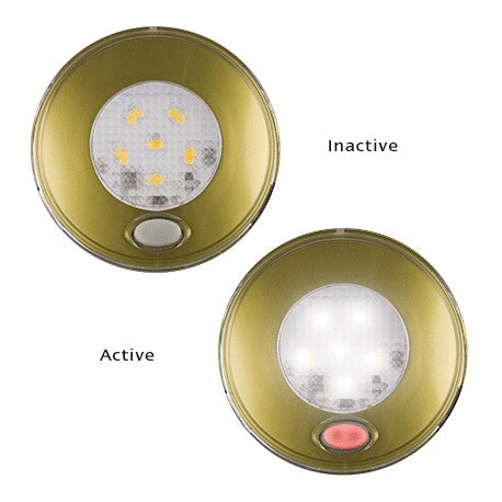 LED Autolamps 79GWR12 12 Volt Gold Bezel Interior Courtesy Lamp