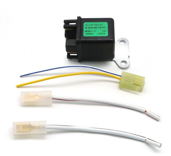 12V ZX40U EG30 Safe Glow Plug Relay & Loom 8942481610 For Isuzu Hitachi Excavator