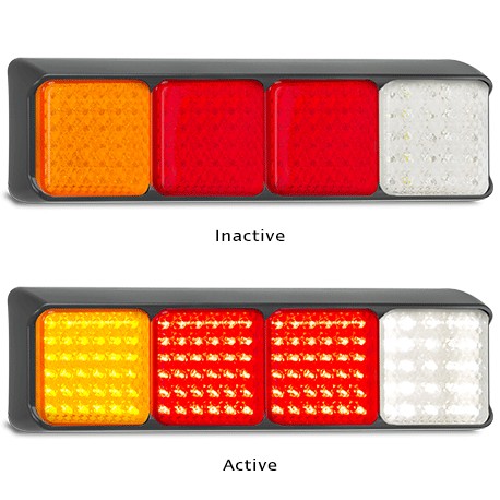 LED Autolamps 80BARRWM 12-24 Volt Stop / Tail / Indicator and Reverse Combinatio