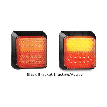 LED Autolamps 80BSTIM 12-24 Volt Black Bracket Stop / Tail and Indicator Combina