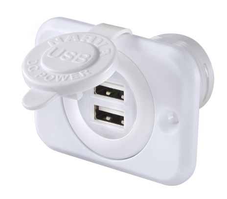 81134 WHITE NARVA DUAL USB SOCKET 4 x 4 - Pack of 1 - 81134WBL