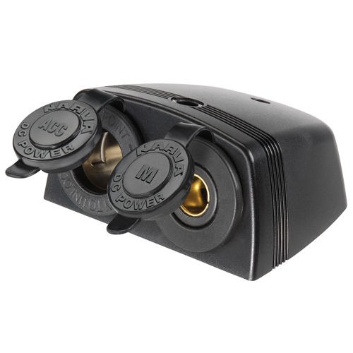 81164BL Narva Heavy Duty Twin Surface Mount Accessory / Merit Sockets
