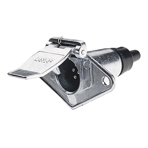 82032BL Narva 7 Pin Small Round Metal Trailer Socket
