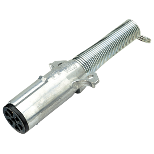82194 Narva 7 Pin Heavy-Duty Round Metal Trailer Plug with Internal Weatherbeate