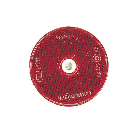 84012/50 Narva Red Retro Reflector 60mm Diameter with Central Fixing Hole