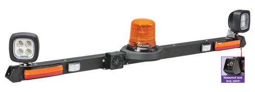 85073 Narva 12/24 Volt Eurotech Mine Bar - 1.2m with L.E.D Work Lamps Flood Beam