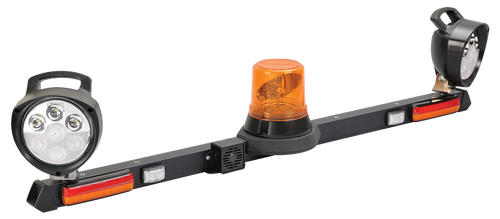 85080B Narva 12 Volt L.E.D Rotating Mine Bar - 1.2m with Senator II L.E.D Work L