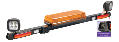 85090A Narva 12/24 Volt L.E.D Light Box Mine Bar - 1.2m with L.E.D Work Lamps Fl