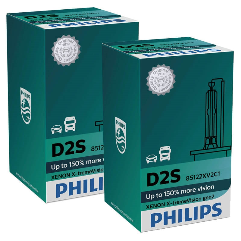 2PC AUS PHILIPS D2S GEN 2 X-treme Vision + 150 % Xenon HID Headlight Bulb xtreme