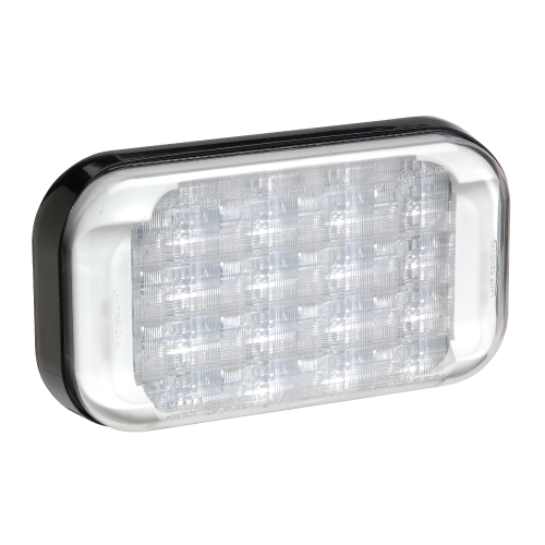 85222W Narva 9-33 Volt High Powered L.E.D Warning Lamp White with 5 Flash Patter