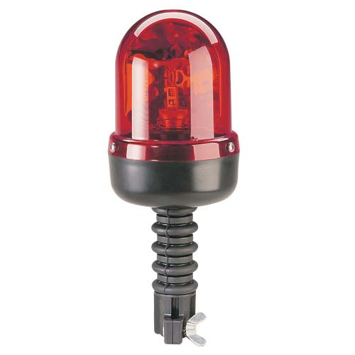 85400R Narva 12/24 Volt Hi Optics Baby Flex Rotating Beacon Red Pipe Mount