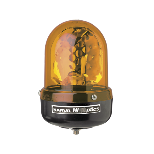 85410A Narva 12/24 Volt Hi Optics Baby Rotating Beacon Amber Single Bolt Mount