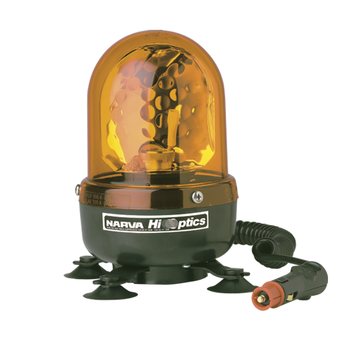 85411A Narva 12/24 Volt Hi Optics Baby Magnetic Rotating Beacon Amber