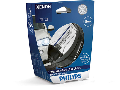 2PC AUS VER PHILIPS D1S GEN 2 White Vision 5000K +120 Xenon HID Headlight Bulb