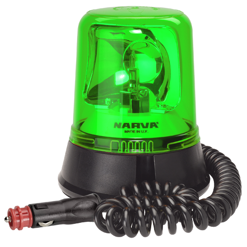 85658G Narva 12/24 Volt Optimax Rotating Beacon Green Magnetic Base