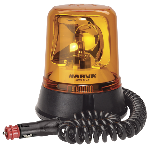 85658A Narva 12/24 Volt Optimax Rotating Beacon Amber Magnetic Base