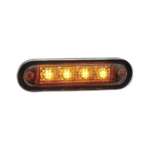 90824 Narva 10-30 Volt L.E.D Front End Amber Lamp with Stainless Steel Cover and