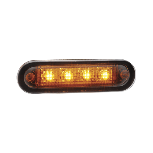 90824 Narva 10-30 Volt L.E.D Front End Amber Lamp with Stainless Steel Cover and