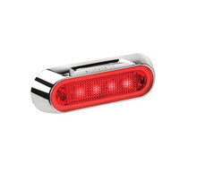 90832CBL Narva 10-30 Volt L.E.D Rear End Outline Marker Lamp (Red) with Chrome D