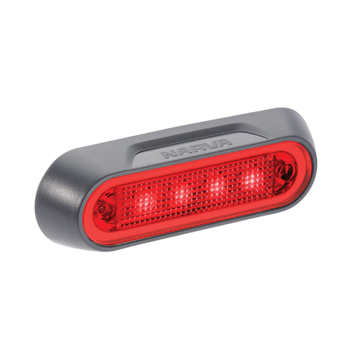 90832BL Narva 10-30 Volt L.E.D Rear End Outline Marker Lamp (Red) with Grey Defl