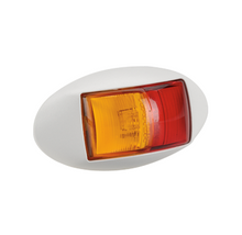 91404W Narva 10-33 Volt L.E.D Side Marker Lamp (Red/Amber) with Oval White Defle