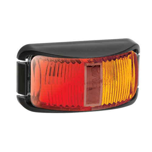 91602 Narva 9-33 Volt L.E.D Side Marker Lamp (Red/Amber), Black Base & 0.5m Cabl