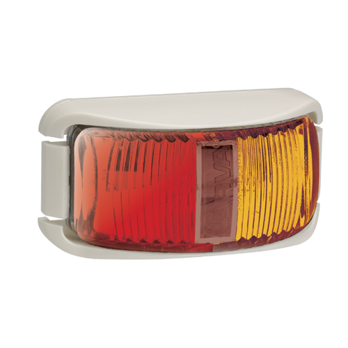 91602W Narva 9-33 Volt L.E.D Side Marker Lamp (Red/Amber) with White Base and 0.