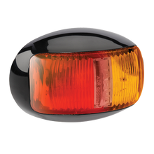 91606 Narva 9-33 Volt L.E.D Side Marker Lamp (Red/Amber) with Oval Black Deflect