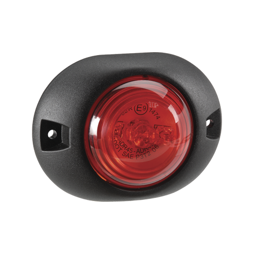 93138 Narva 9-33 Volt L.E.D Rear End OutlineMarker Lamp (Red) with Black Deflect