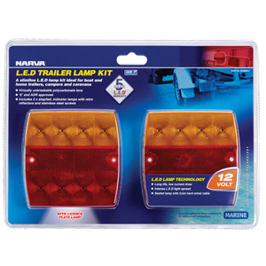 93440BL2 Narva 12 Volt L.E.D Slimline Trailer Lamp Pack