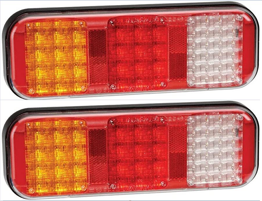 2 x Narva 9 to 33 V MODEL 42 LED REAR STOP DIRECTION INDICATOR AND REVERSE LAMP