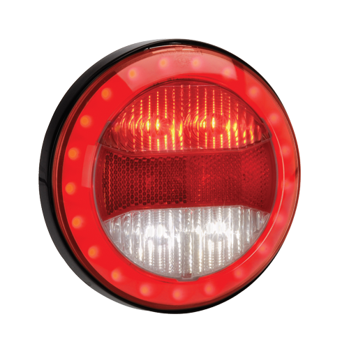 94319 Narva 9-33 Volt L.E.D Rear Stop and Reverse Lamp with Red L.E.D Tail Ring,