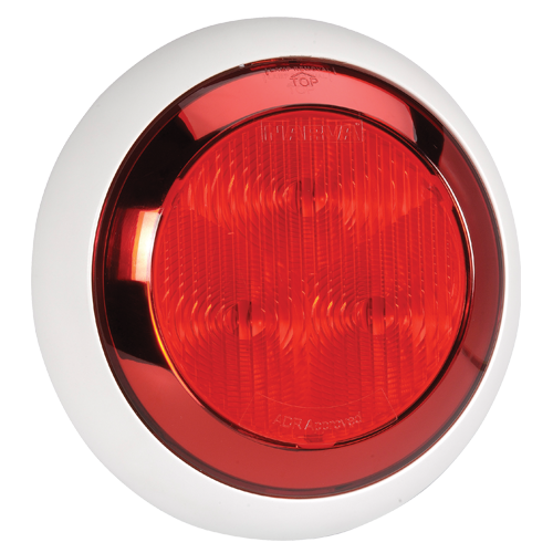 94336W Narva 9-33 Volt L.E.D Rear Stop/Tail Lamp (Red) with Chrome Ring, 0.5m Ha