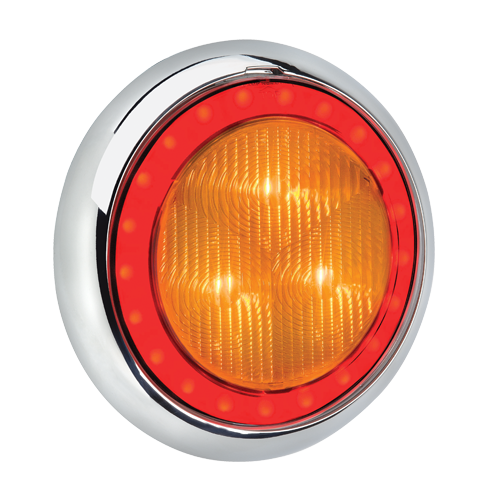 94340C Narva 9-33 Volt L.E.D Rear Direction Indicator Lamp (Amber) with Red L.E.