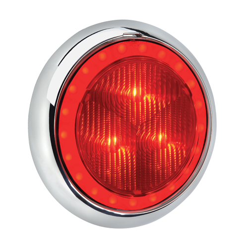 94341C Narva 9-33 Volt L.E.D Rear Stop Lamp (Red) with Red L.E.D Tail Ring, 0.5m