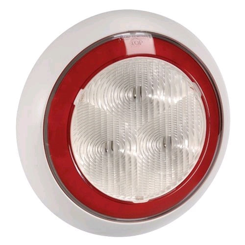 94341W Narva 9-33 Volt L.E.D Rear Stop Lamp (Red) with Red L.E.D Tail Ring, 0.5m