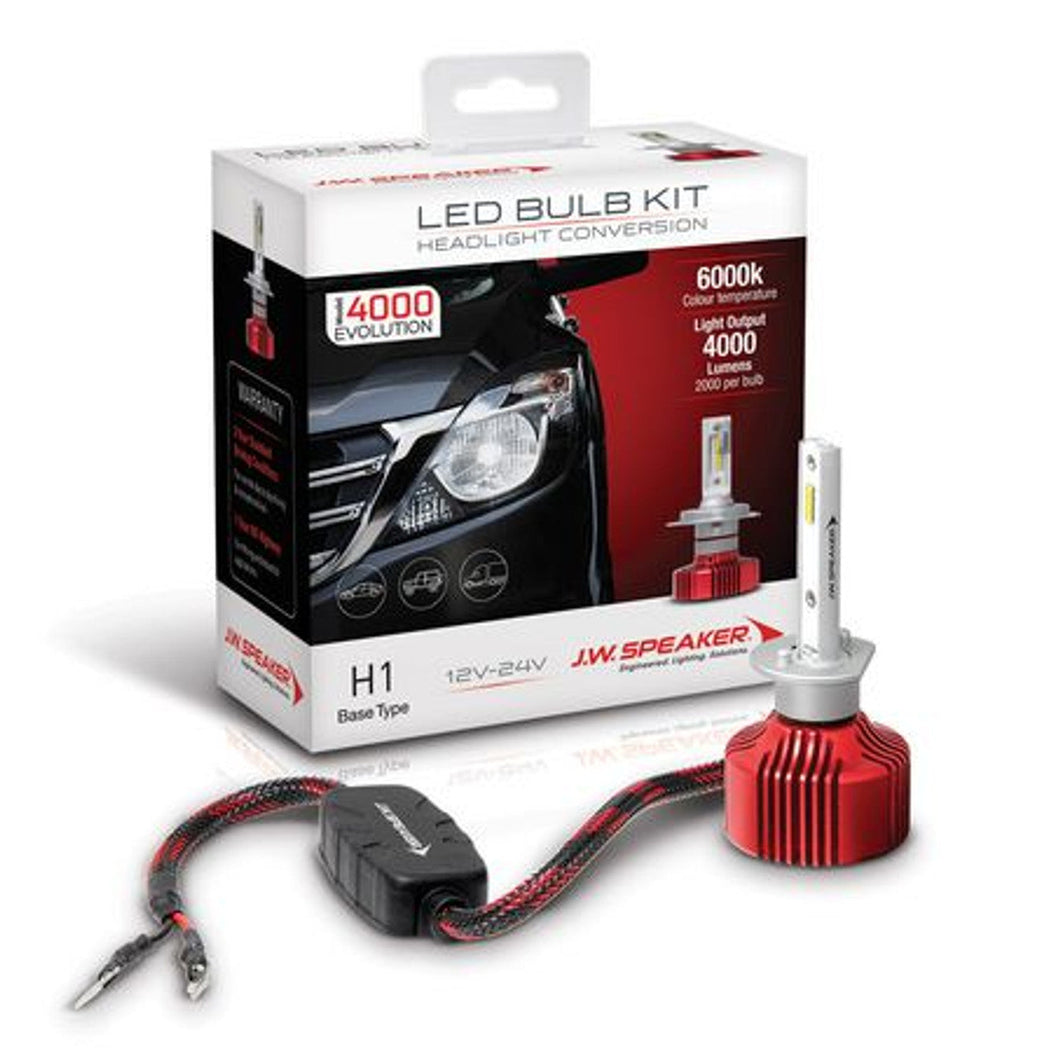 JW Speaker 990001 12-24V 4000 H1 6200K Driverless LED Headlight Bulb Kit