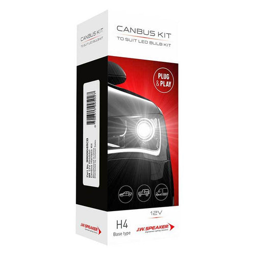 JW Speaker H4 LED 990004ECB 12V Electronic CANbus Harness kit