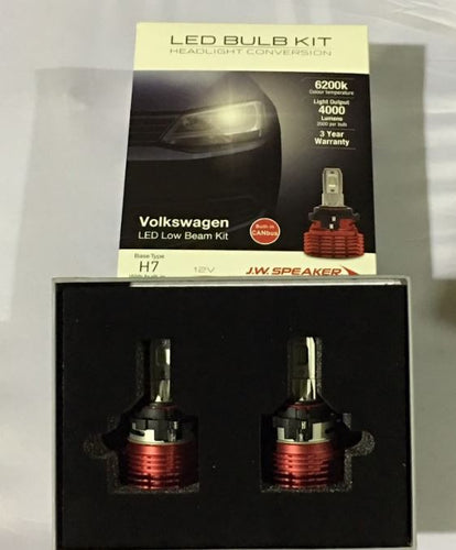 JW SPEAKER LED H7 Headlight Low Beam for VW Golf Jetta Tiguan