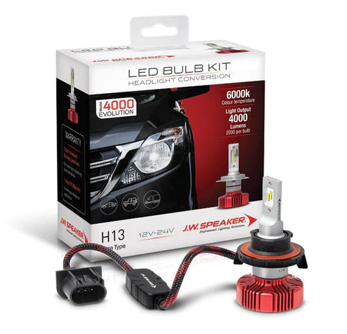 H13 JW Speaker 4000 series 6000k white LED Headlight Kit 990013