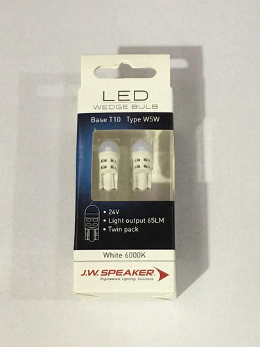 JW Speaker LED T10 W5W 6000K White 24V for PARKER INTERIOR REGO MAP LIGHT PAIR