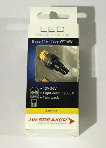 (PAIR) JW Speaker LED WY16W T15 T16 Intense Bright AMBER light Bulb