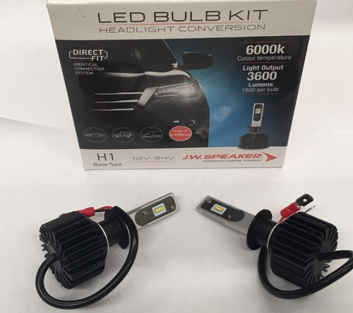 JW Speaker H1 LED 6000K DIRECT FIT LED GLOBE - BUILT IN CANBUS pair