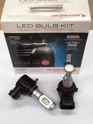 HIR2 JW Speaker LED 6000K DIRECT FIT L.E.D. GLOBE - BUILT IN CANBUS pair 12-24V