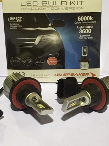 H13 JW Speaker L.E.D. 6000K DIRECT FIT LED GLOBE - BUILT IN CANBUS pair